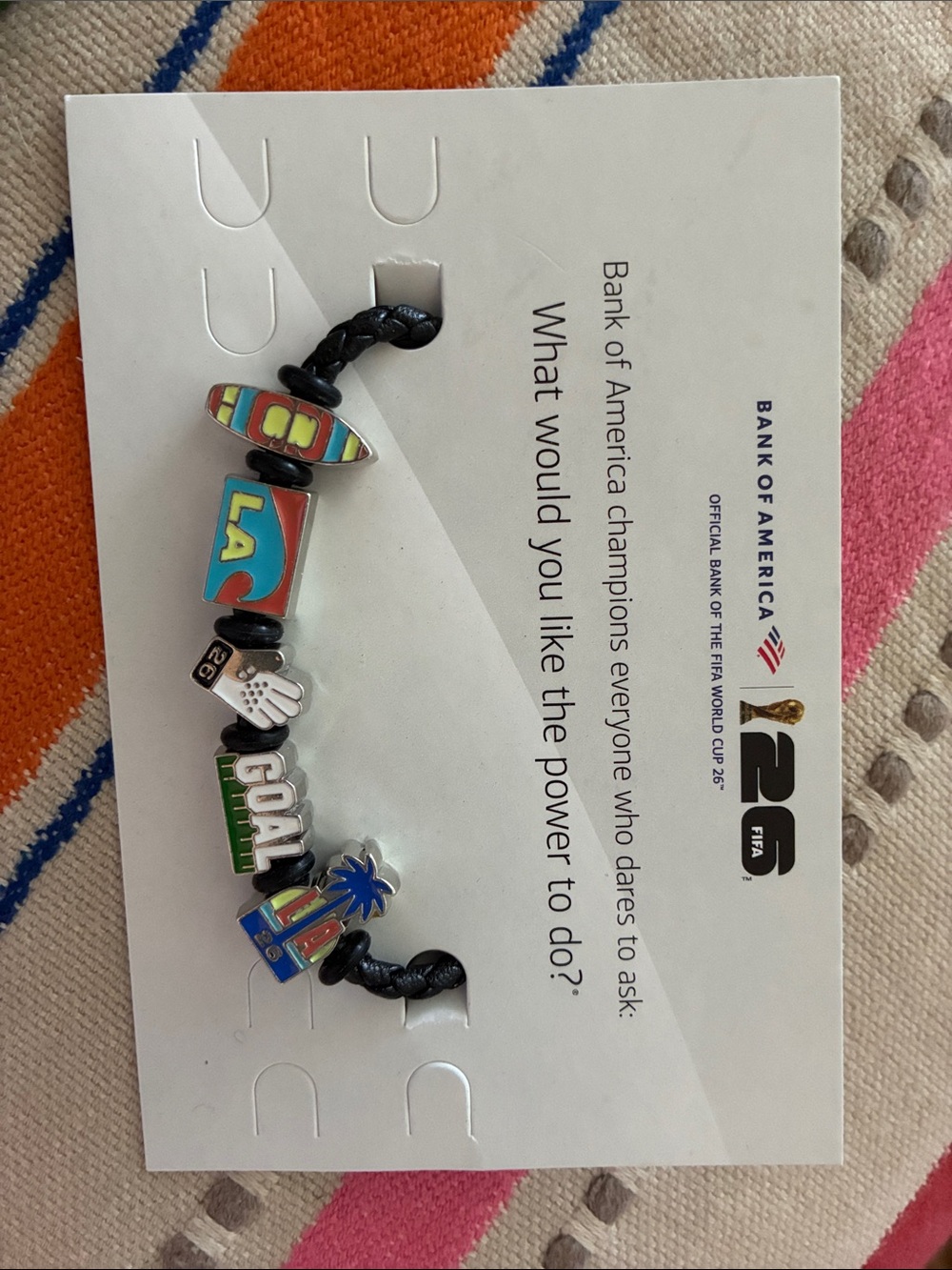 Leather Braided Charm Bracelet with Multicolor Enamel Charms
